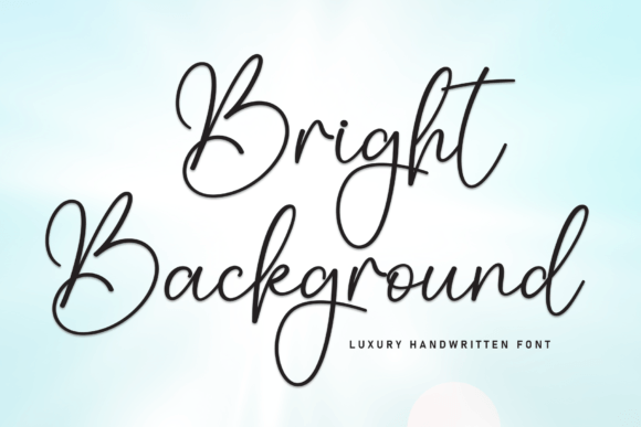 Bright Background: The Handwritten Font with Casual Elegance